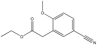 Ethyl (5-cyano-2-methoxyphenyl)-acetate Struktur