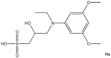 N-Ethyl-N-(2-Hydroxy-3-Sulfopropyl)-3,5-Dimethoxyaniline Sodium Struktur