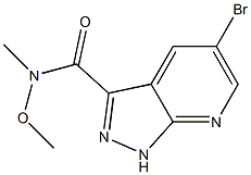 5-bromo-N-methoxy-N-methyl-1H-pyrazolo[3,4-b]pyridine-3-carboxamide Struktur