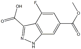 4-FLUORO-6-METHOXYCARBONYLINDAZOLE-3-CARBOXYLIC ACID Struktur