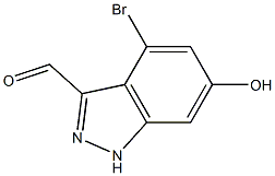 4-BROMO-6-HYDROXYINDAZOLE-3-CARBOXYALDEHYDE Struktur