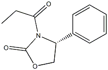 (R)-(-)-3-(1-OXOPROPYL)-4-PHENYL-2-OXAZOLIDINONE Struktur