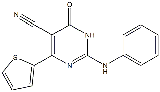 2-anilino-6-oxo-4-(2-thienyl)-1,6-dihydropyrimidine-5-carbonitrile Struktur