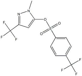 1-methyl-3-(trifluoromethyl)-1H-pyrazol-5-yl 4-(trifluoromethyl)benzene-1-sulfonate Struktur