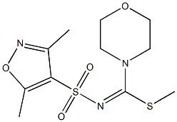 N4-[(methylthio)(morpholino)methylidene]-3,5-dimethylisoxazole-4-sulfonamid e Struktur