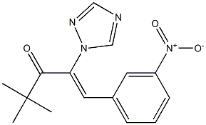 4,4-dimethyl-1-(3-nitrophenyl)-2-(1H-1,2,4-triazol-1-yl)pent-1-en-3-one Struktur