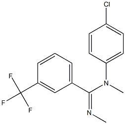 N-(4-chlorophenyl)-N,N'-dimethyl-3-(trifluoromethyl)benzenecarboximidamide Struktur