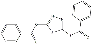 5-(benzoylthio)-1,3,4-thiadiazol-2-yl benzene-1-carbothioate Struktur