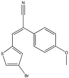 3-(4-bromo-2-thienyl)-2-(4-methoxyphenyl)acrylonitrile Struktur