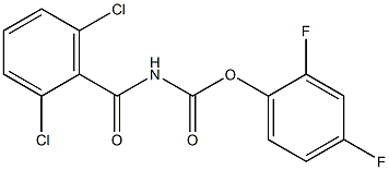 2,4-difluorophenyl N-(2,6-dichlorobenzoyl)carbamate Struktur