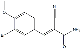 3-(3-bromo-4-methoxyphenyl)-2-cyanoacrylamide Struktur