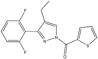 [3-(2,6-difluorophenyl)-4-ethyl-1H-pyrazol-1-yl](2-thienyl)methanone Struktur