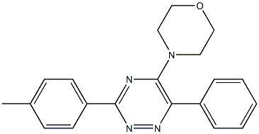 3-(4-methylphenyl)-5-morpholino-6-phenyl-1,2,4-triazine Struktur