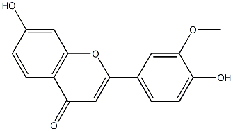 7-hydroxy-2-(4-hydroxy-3-methoxyphenyl)-4H-chromen-4-one Struktur