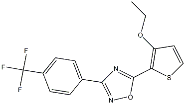 5-(3-ethoxy-2-thienyl)-3-[4-(trifluoromethyl)phenyl]-1,2,4-oxadiazole Struktur