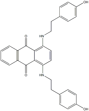 1,4-di[(4-hydroxyphenethyl)amino]-9,10-dihydroanthracene-9,10-dione Struktur