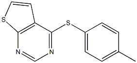 4-[(4-methylphenyl)thio]thieno[2,3-d]pyrimidine Struktur