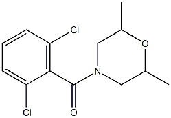 (2,6-dichlorophenyl)(2,6-dimethylmorpholino)methanone Struktur