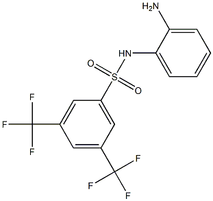 N1-(2-aminophenyl)-3,5-di(trifluoromethyl)benzene-1-sulfonamide Struktur