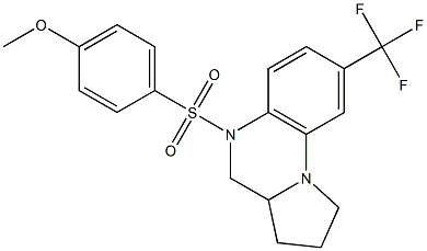 methyl 4-{[8-(trifluoromethyl)-2,3,3a,4-tetrahydropyrrolo[1,2-a]quinoxalin-5(1H)-yl]sulfonyl}phenyl ether Struktur