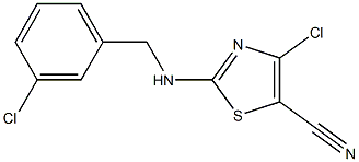 4-chloro-2-[(3-chlorobenzyl)amino]-1,3-thiazole-5-carbonitrile Struktur