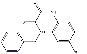 2-(benzylamino)-N-(4-bromo-3-methylphenyl)-2-thioxoacetamide Struktur