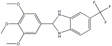 5-(trifluoromethyl)-2-(3,4,5-trimethoxyphenyl)-2,3-dihydro-1H-benzo[d]imidazole Struktur