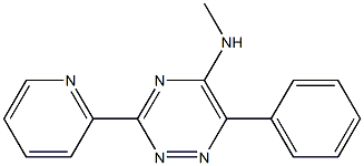 N-methyl-6-phenyl-3-(2-pyridinyl)-1,2,4-triazin-5-amine Struktur