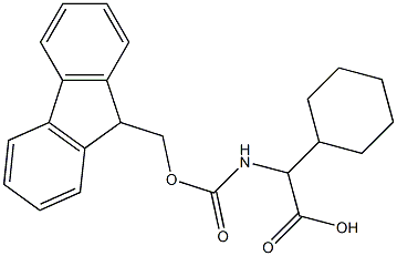 2-cyclohexyl-2-{[(9H-fluoren-9-ylmethoxy)carbonyl]amino}acetic acid Struktur