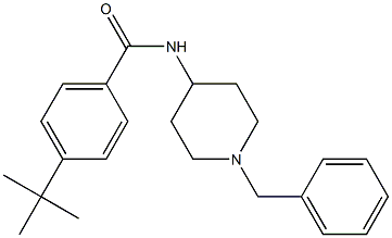 N-(1-benzyl-4-piperidinyl)-4-(tert-butyl)benzenecarboxamide Struktur