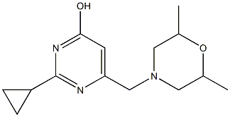 2-cyclopropyl-6-[(2,6-dimethylmorpholino)methyl]-4-pyrimidinol Struktur