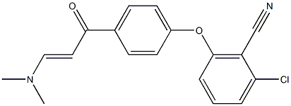 2-chloro-6-{4-[3-(dimethylamino)acryloyl]phenoxy}benzonitrile Struktur