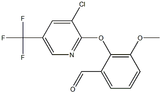 2-{[3-chloro-5-(trifluoromethyl)-2-pyridinyl]oxy}-3-methoxybenzenecarbaldehyde Struktur