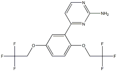 4-[2,5-di(2,2,2-trifluoroethoxy)phenyl]pyrimidin-2-amine Struktur