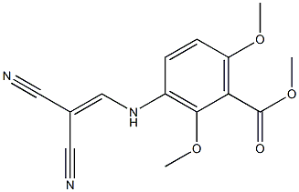 methyl 3-[(2,2-dicyanovinyl)amino]-2,6-dimethoxybenzoate Struktur