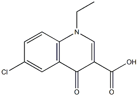 6-chloro-1-ethyl-4-oxo-1,4-dihydroquinoline-3-carboxylic acid Struktur