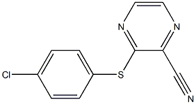 3-[(4-chlorophenyl)sulfanyl]-2-pyrazinecarbonitrile Struktur