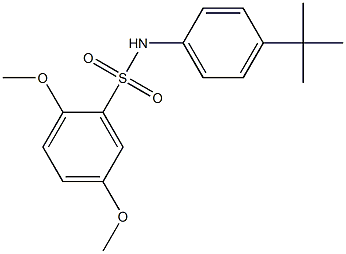 N1-[4-(tert-butyl)phenyl]-2,5-dimethoxybenzene-1-sulfonamide Struktur