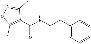 3,5-dimethyl-N-phenethyl-4-isoxazolecarboxamide Struktur