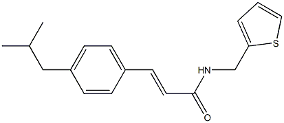 (E)-3-(4-isobutylphenyl)-N-(2-thienylmethyl)-2-propenamide Struktur