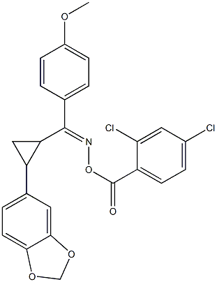 N-[[2-(1,3-benzodioxol-5-yl)cyclopropyl](4-methoxyphenyl)methylene]-N-[(2,4-dichlorobenzoyl)oxy]amine Struktur