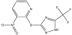 3-nitro-2-{[5-(trifluoromethyl)-1H-1,2,4-triazol-3-yl]thio}pyridine Struktur