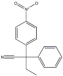 2-(4-nitrophenyl)-2-phenylbutanenitrile Struktur