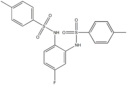 N1-(5-fluoro-2-{[(4-methylphenyl)sulfonyl]amino}phenyl)-4-methylbenzene-1-sulfonamide Struktur