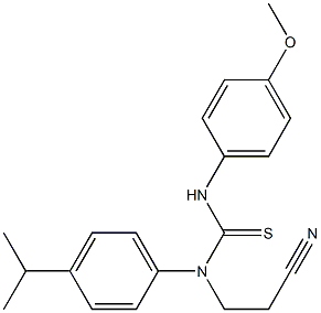 N-(2-cyanoethyl)-N-(4-isopropylphenyl)-N'-(4-methoxyphenyl)thiourea Struktur