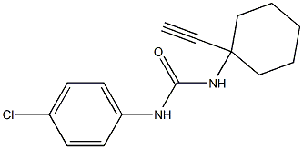 N-(4-chlorophenyl)-N'-(1-ethynylcyclohexyl)urea Struktur