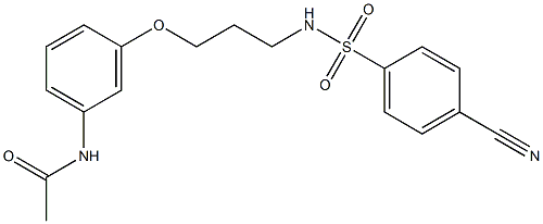 N1-[3-(3-{[(4-cyanophenyl)sulfonyl]amino}propoxy)phenyl]acetamide Struktur