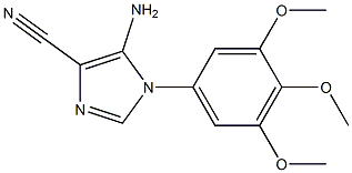 5-amino-1-(3,4,5-trimethoxyphenyl)-1H-imidazole-4-carbonitrile Struktur