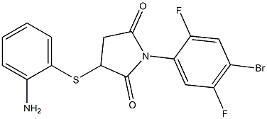 3-[(2-aminophenyl)thio]-1-(4-bromo-2,5-difluorophenyl)pyrrolidine-2,5-dione Struktur