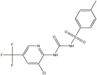 3-chloro-2-[({[(4-methylphenyl)sulfonyl]amino}carbonyl)amino]-5-(trifluoromethyl)pyridine Struktur